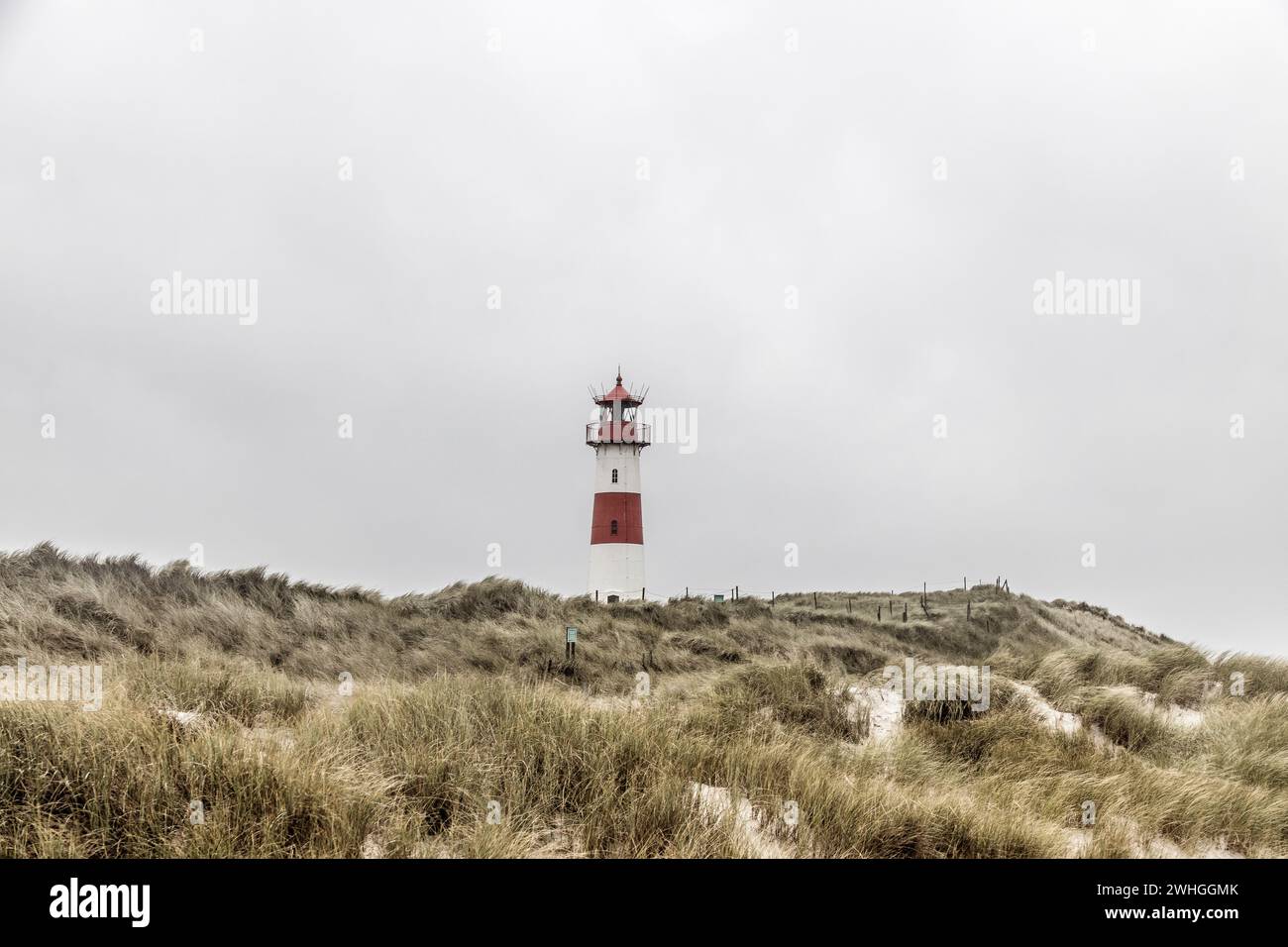 Il faro Ostfeuer, List East, Sylt, Germania, Europa Foto Stock