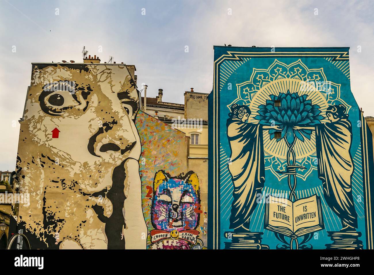 Arte muraria, fontana stravinsky parigi Foto Stock