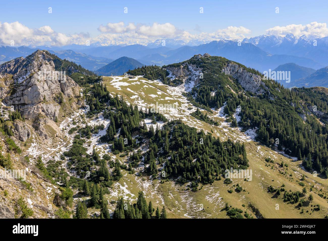 Wendelstein Alps panorama, settembre, Baviera Foto Stock