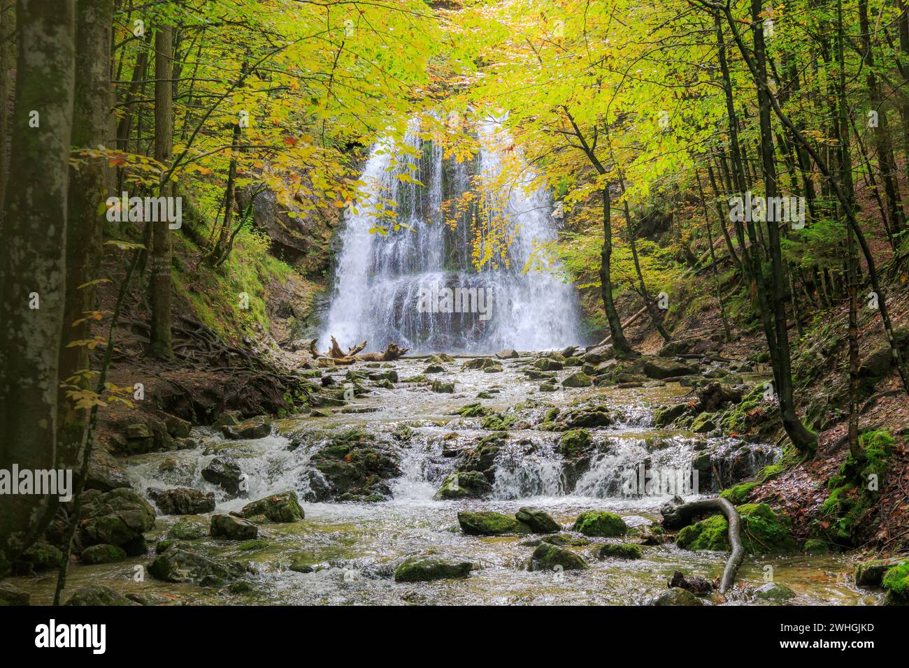 Cascata della valle Josef, Baviera Foto Stock