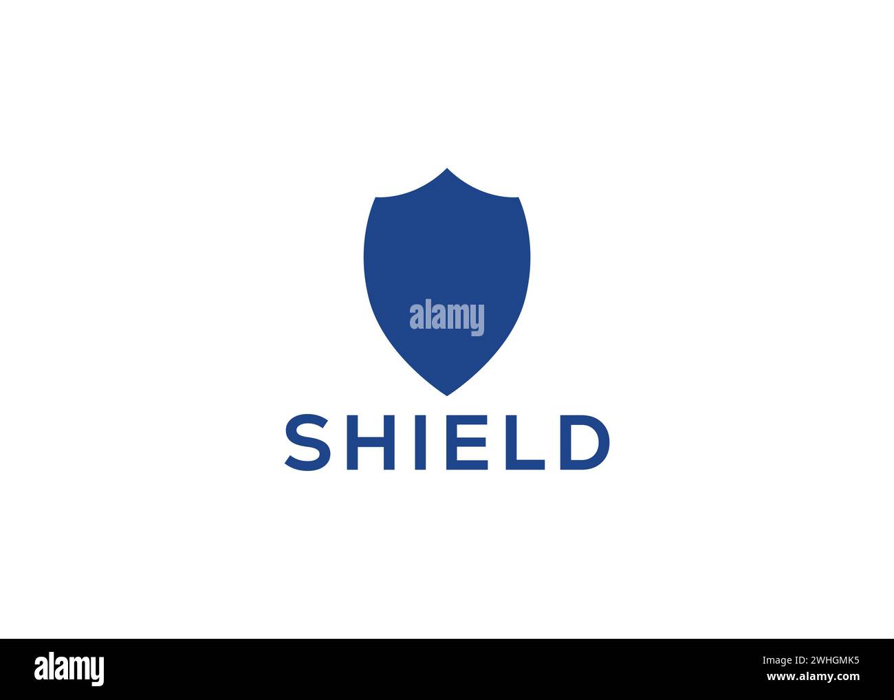 Modello vettoriale design logo Shield minimalista. Vettore del contrassegno di protezione Illustrazione Vettoriale