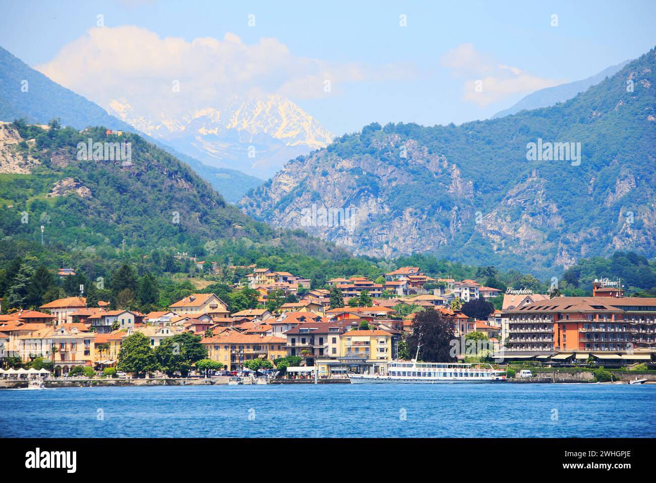 L'Isola dei pescatori sul Lago maggiore, Italia Foto Stock