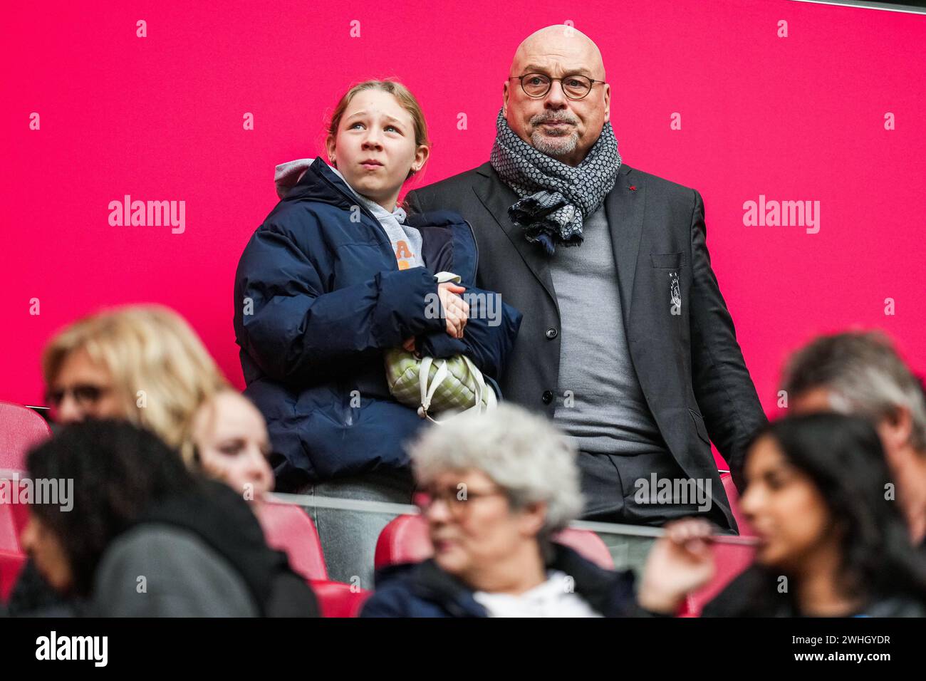 Amsterdam, Paesi Bassi. 10 febbraio 2024. Amsterdam - Maurits Hendriks durante la partita tra Ajax V1 e Feyenoord V1 alla Johan Cruijff Arena il 10 febbraio 2024 ad Amsterdam, Paesi Bassi. Credito: Foto Box to Box/Alamy Live News Foto Stock