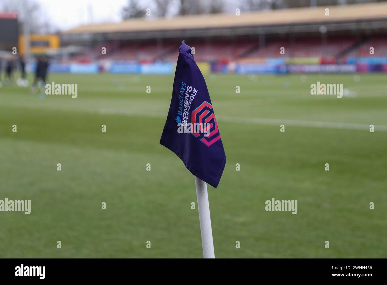 Crawley, Regno Unito. 21 gennaio 2024. Ampio tiro al Broadfield Stadium di Crawley Town prima della partita WSL tra Brighton e Bristol City. Foto Stock