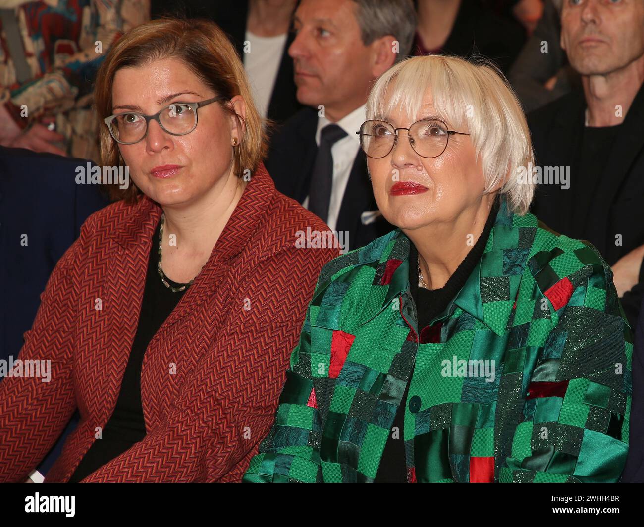 Dr. Skadi Jennicke (Sindaco della Cultura della città di Lipsia) e Claudia Roth (Partito Verde), Ministro aggiunto della Cultura duri Foto Stock