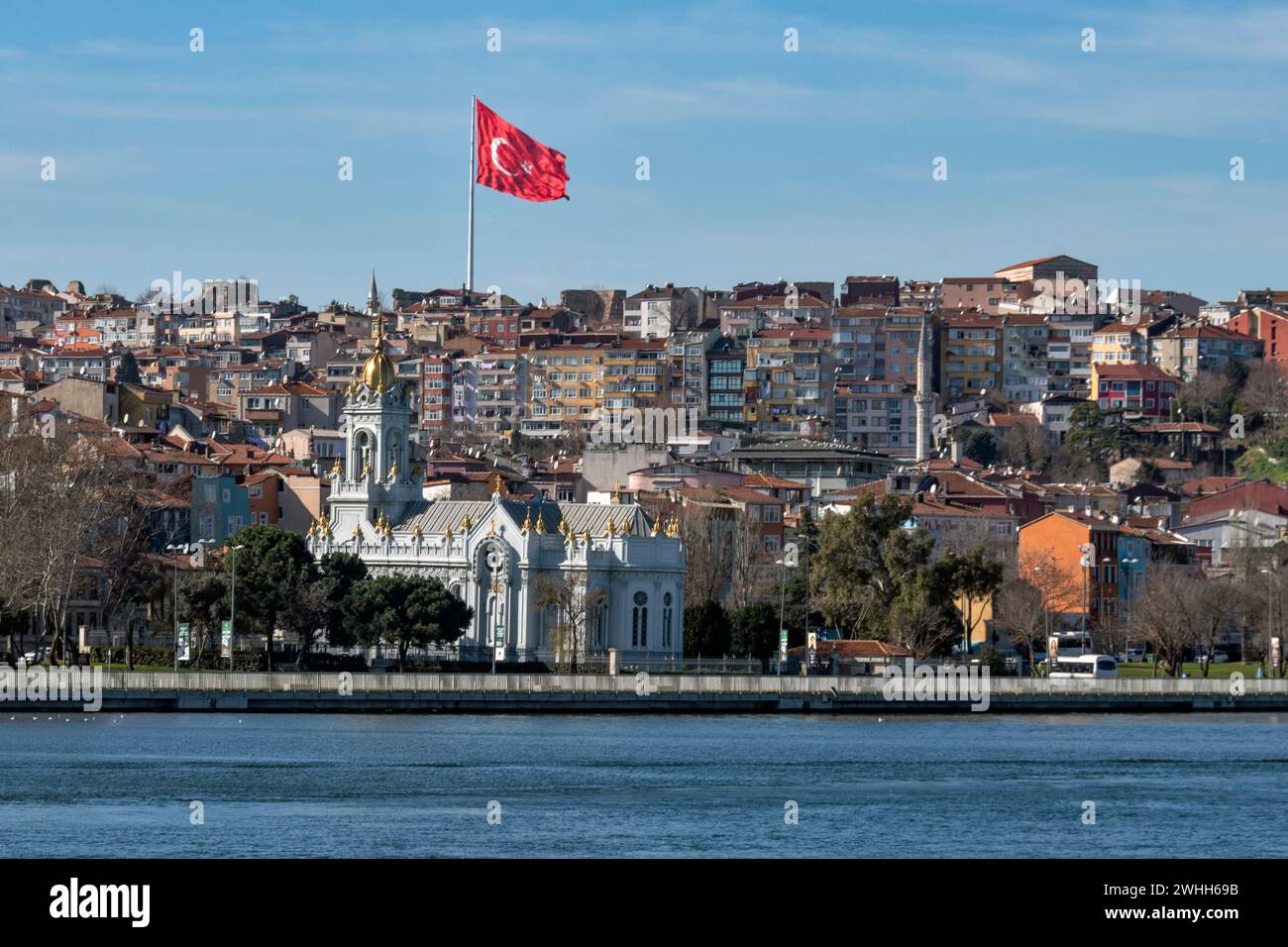 La Chiesa bulgara di ferro di Santo Stefano nel distretto di Fatih di Istanbul, Turchia Foto Stock