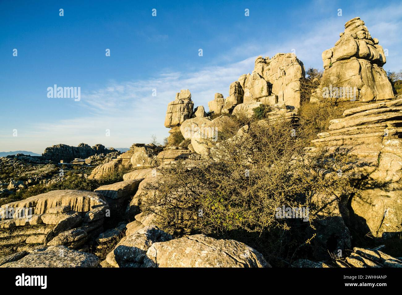 Paraje Natural Torcal de Antequera Foto Stock