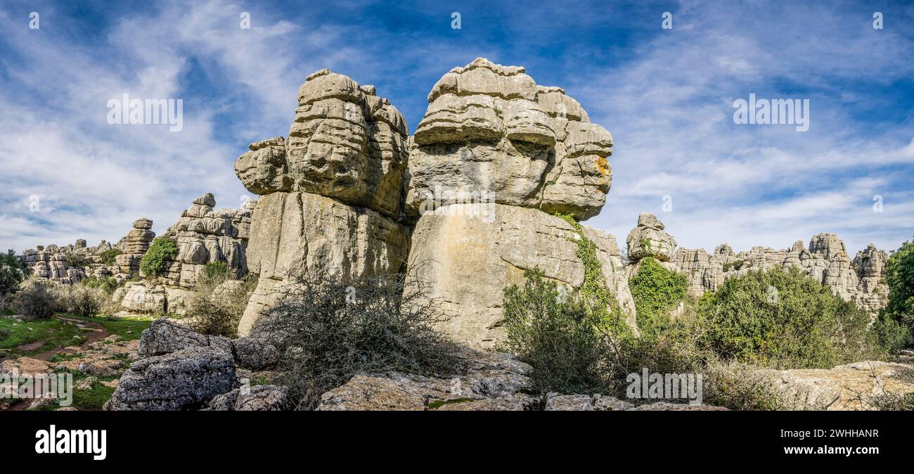 Paraje Natural Torcal de Antequera Foto Stock