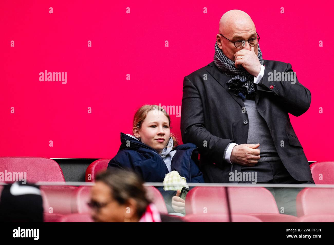 Amsterdam, Paesi Bassi. 10 febbraio 2024. Amsterdam - Direttore sportivo dell'Ajax Maurits Hendriks durante la partita tra Ajax V1 e Feyenoord V1 alla Johan Cruijff Arena il 10 febbraio 2024 ad Amsterdam, Paesi Bassi. Credito: Foto Box to Box/Alamy Live News Foto Stock