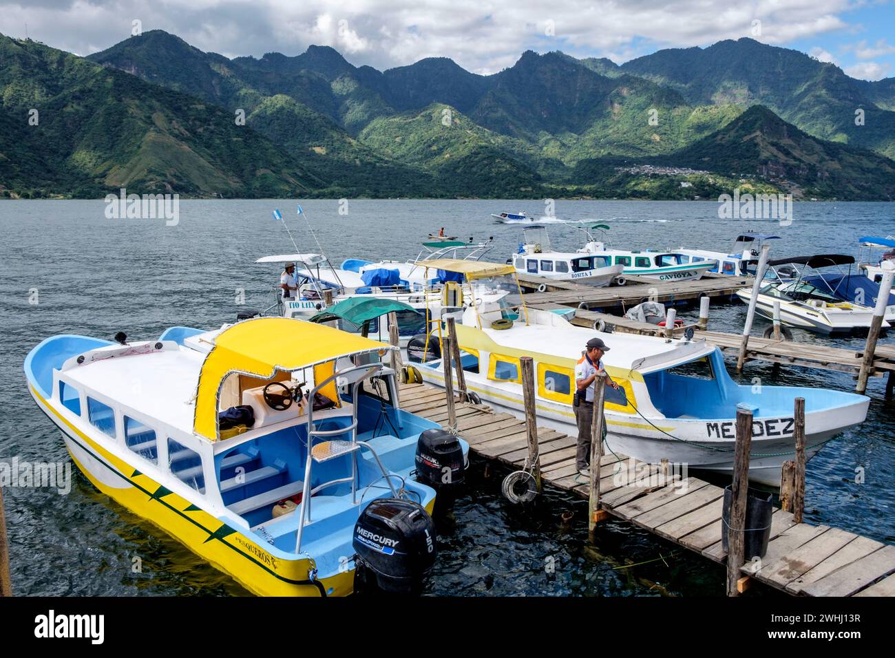 Puerto de San Pedro la Laguna Foto Stock