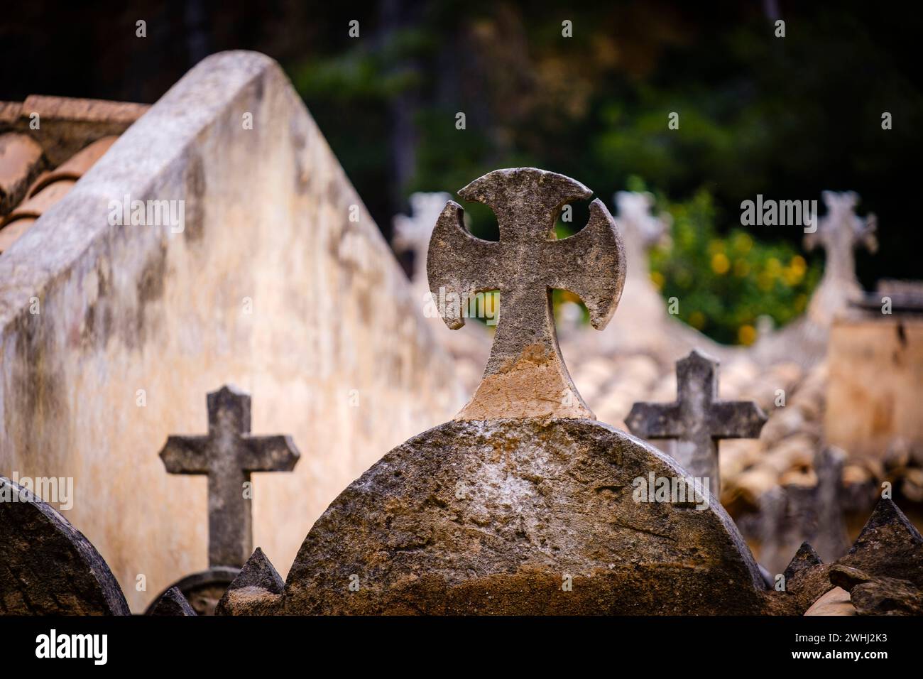 Andratx cimitero comunale Foto Stock