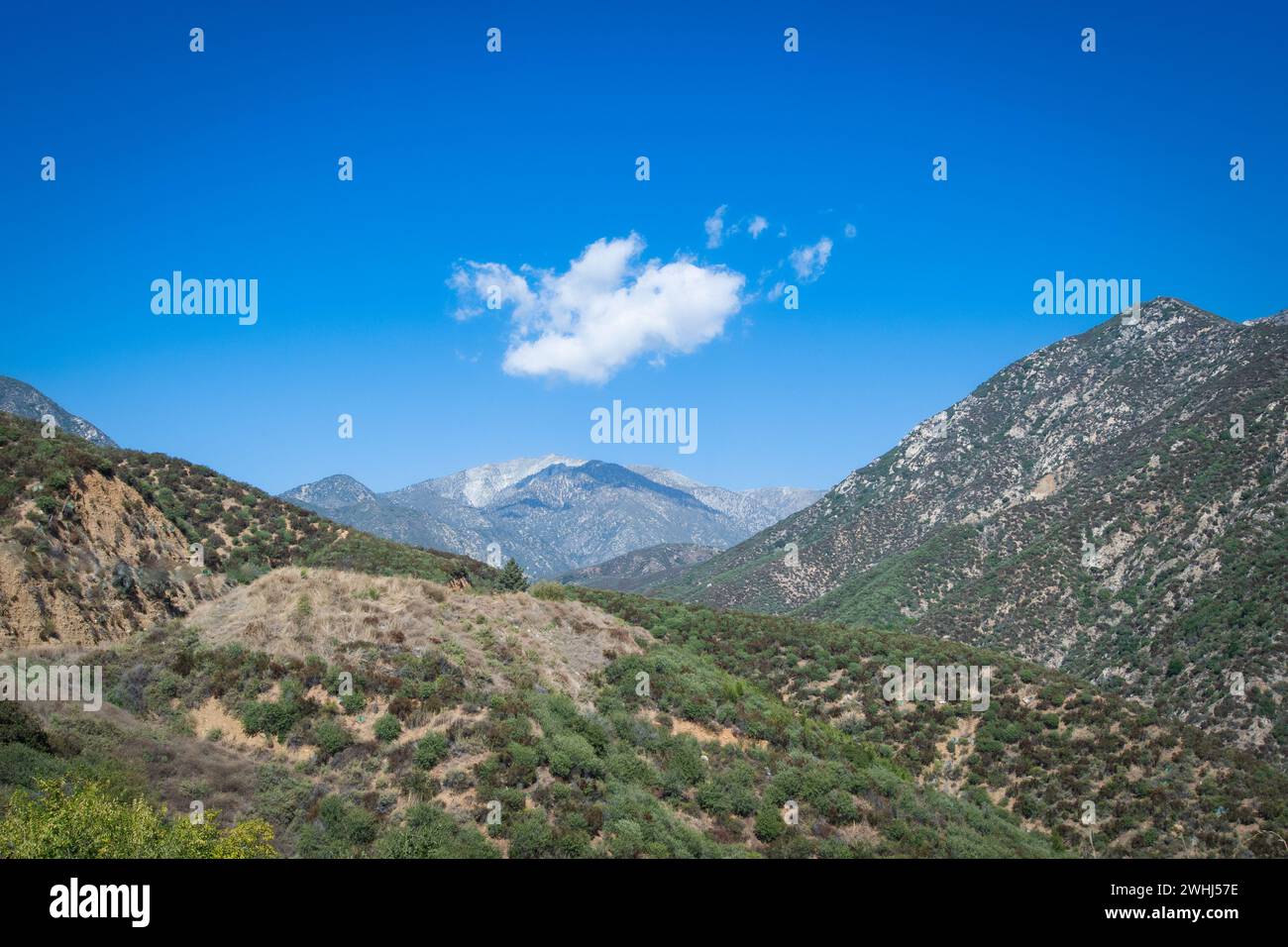 MT. San Antonio, alias Mt. Baldy, con Cloud Shadow Foto Stock