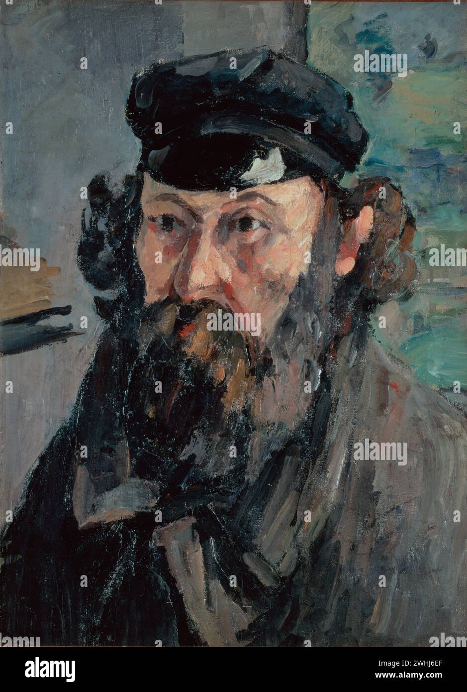 Paul Cezanne - Autoritratto in una casquette Foto Stock
