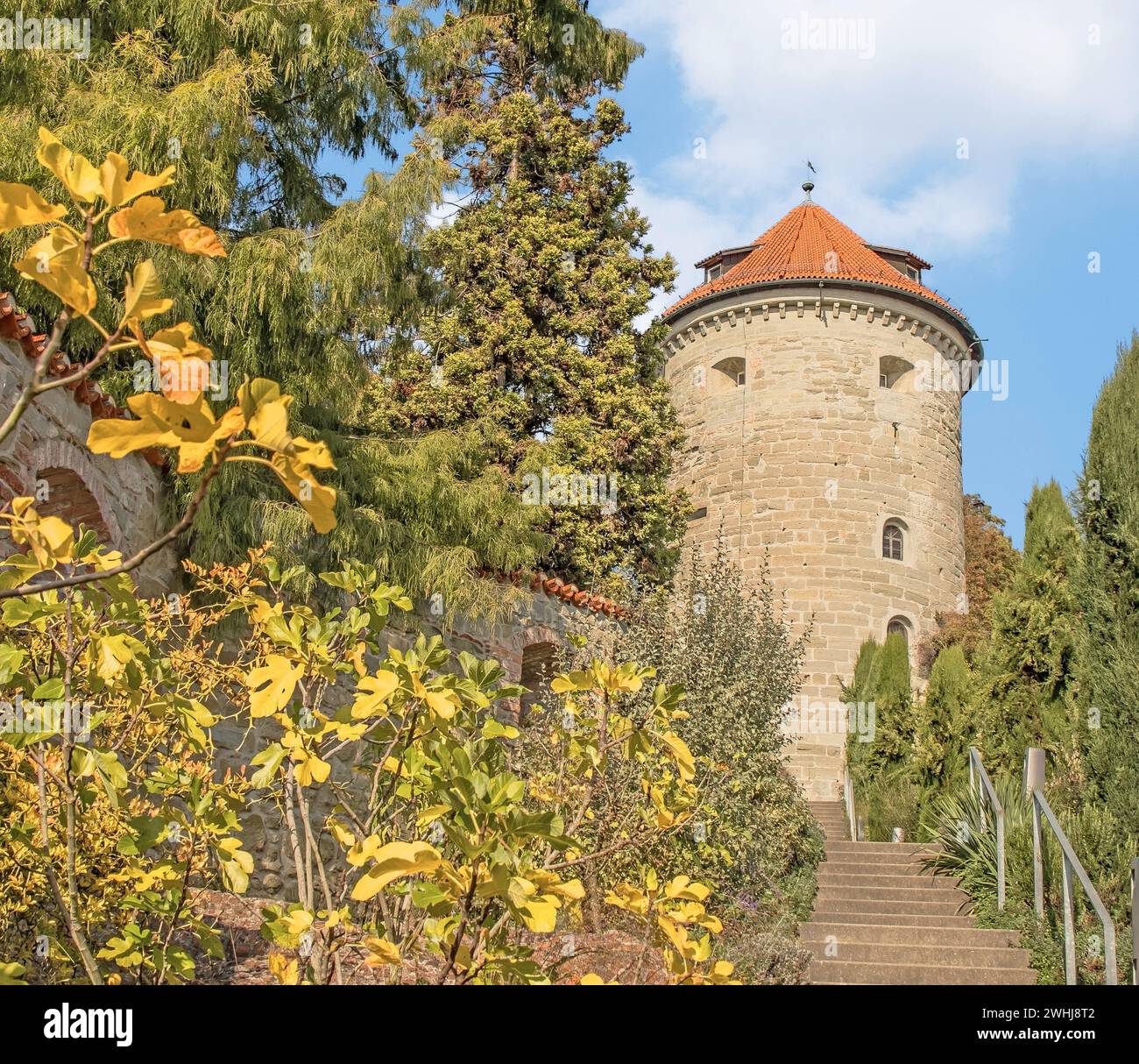 Gall Tower, Ãœberlingen sul lago di Costanza Foto Stock