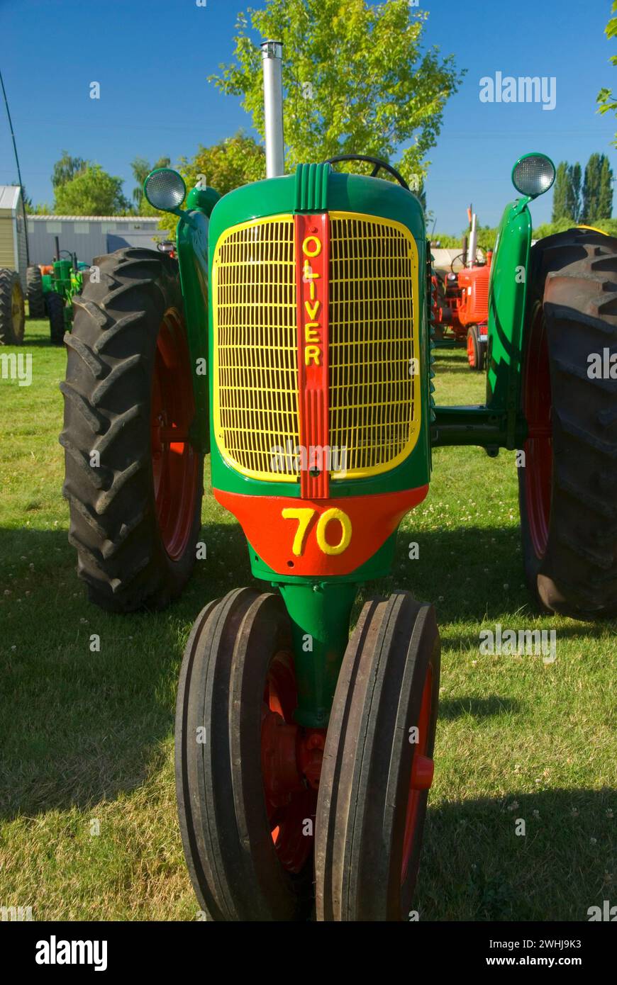 Oliver Row Crop 70 Standard Tractor, Great Oregon Steam-up, Antique Powerland, Brooks, Oregon Foto Stock