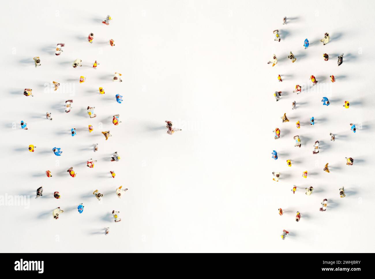 Concetto di concorrenza aziendale e concetto di leadership per il team leader. Reclutamento del personale, bene Foto Stock