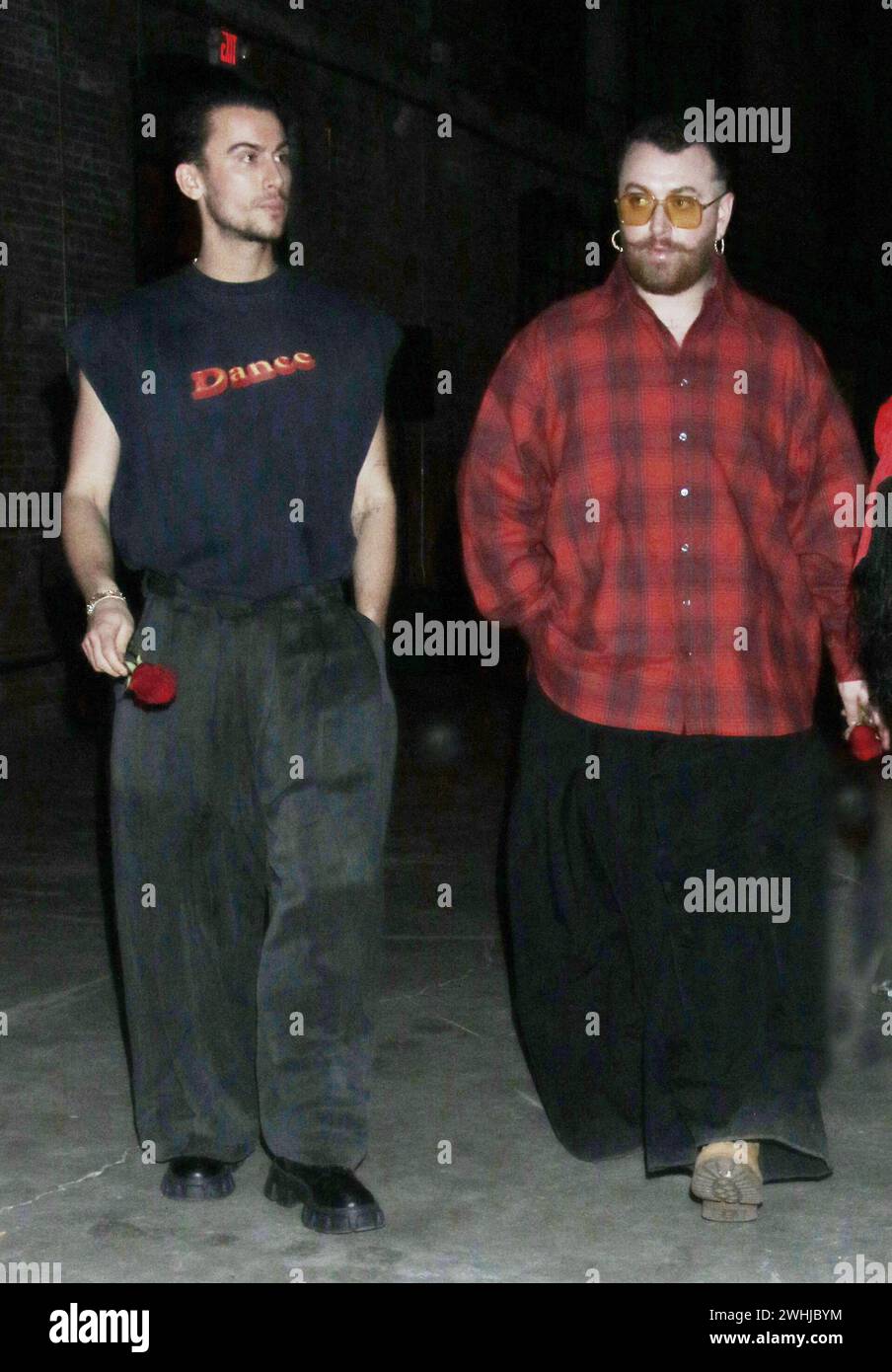 New York, New York, Stati Uniti. 9 febbraio 2024. Sam Smith al Willy Chavarria RTW autunno 2024 come parte della New York Ready to Wear Fashion Week il 9 febbraio 2024 a New York Credit: RW/Media Punch/Alamy Live News Foto Stock