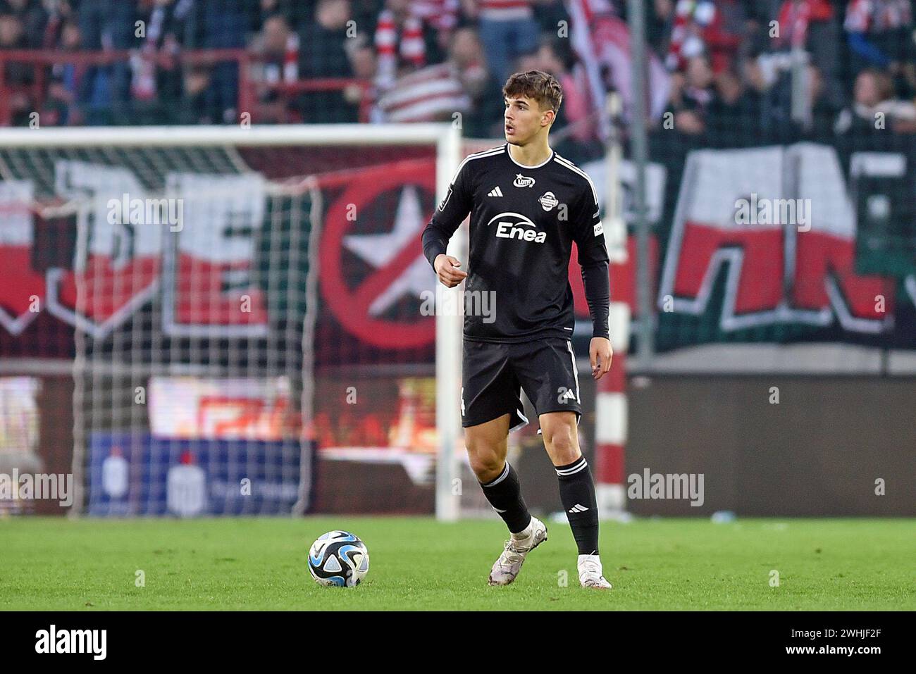Cracovia, Polonia. 10 febbraio 2024. 2024.02.10 Cracovia Pilka nozna, PKO BP Ekstraklasa, sezon 2023/2024 Cracovia Cracovia Cracovia - Radomiak Radom N/z Luka Vuskovic foto Krzysztof Porebski/PressFocus 2024.02.10 Cracovia calcio, campionato polacco di primo livello, stagione 2023/24 Cracovia Cracovia Cracovia Cracovia - Radomiak Radom Luka Vuskovic credito: Krzysztof Poramski/USA Foto Stock