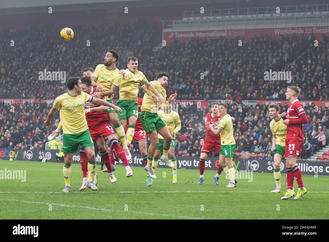 Jason Knight di Bristol City è pronto per la partita del campionato Sky Bet tra Middlesbrough e Bristol City al Riverside Stadium di Middlesbrough, sabato 10 febbraio 2024. (Foto: Trevor Wilkinson | mi News) crediti: MI News & Sport /Alamy Live News Foto Stock