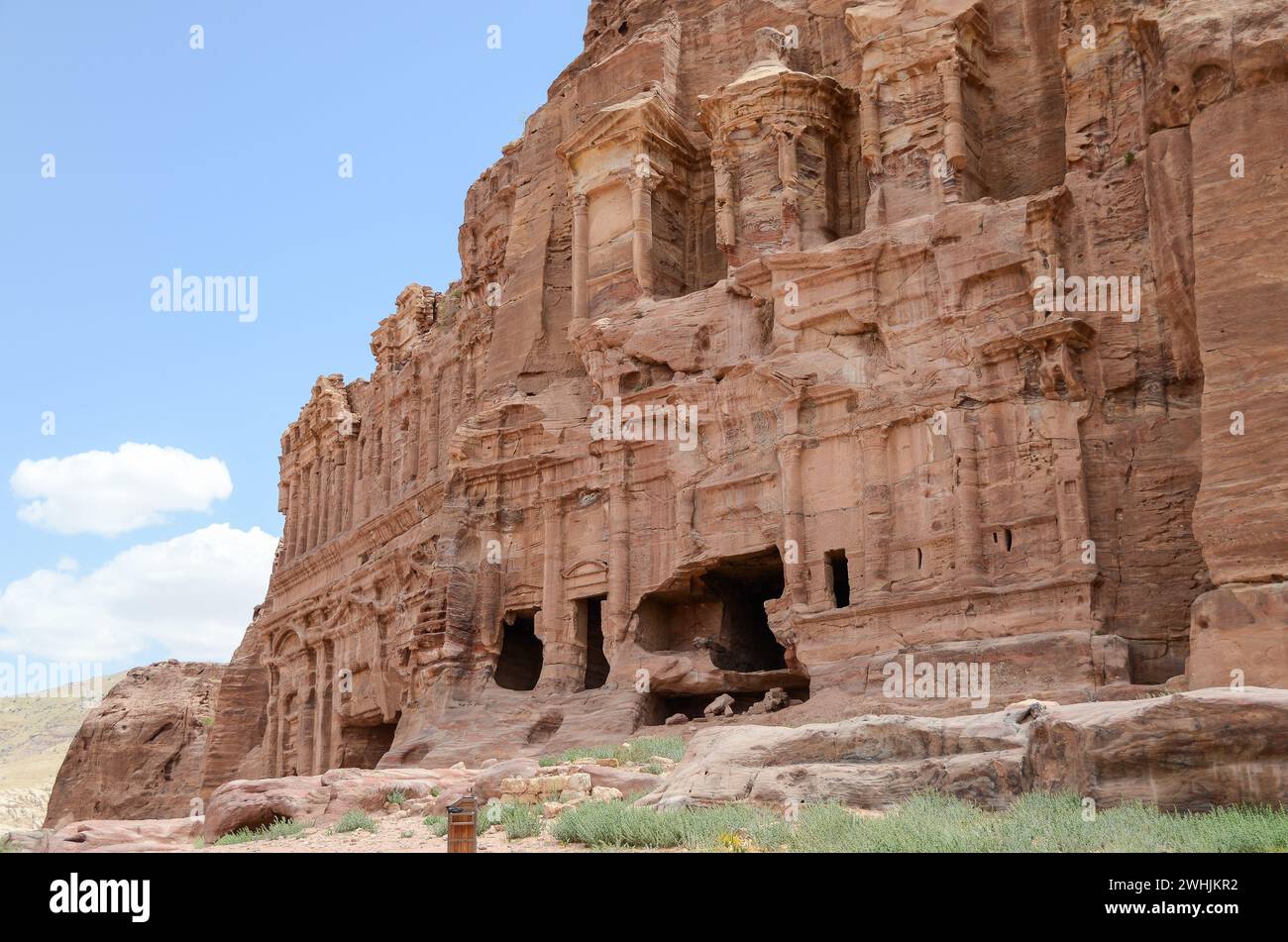 petra rovina i palazzi in giordania Foto Stock