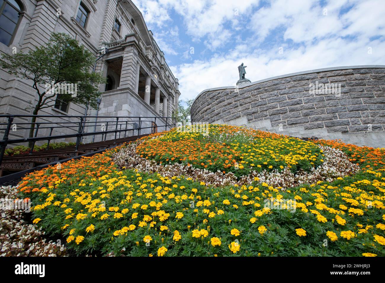 Vista dell'antica architettura di Quebec City. Come capitale della provincia canadese del Quebec, è una delle città più antiche del Nord America. Foto Stock