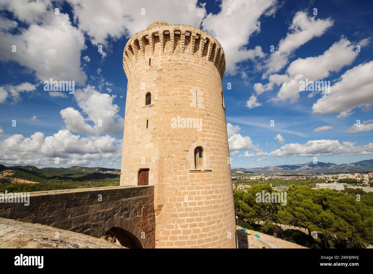 Torre Major - torre del homenaje - Foto Stock