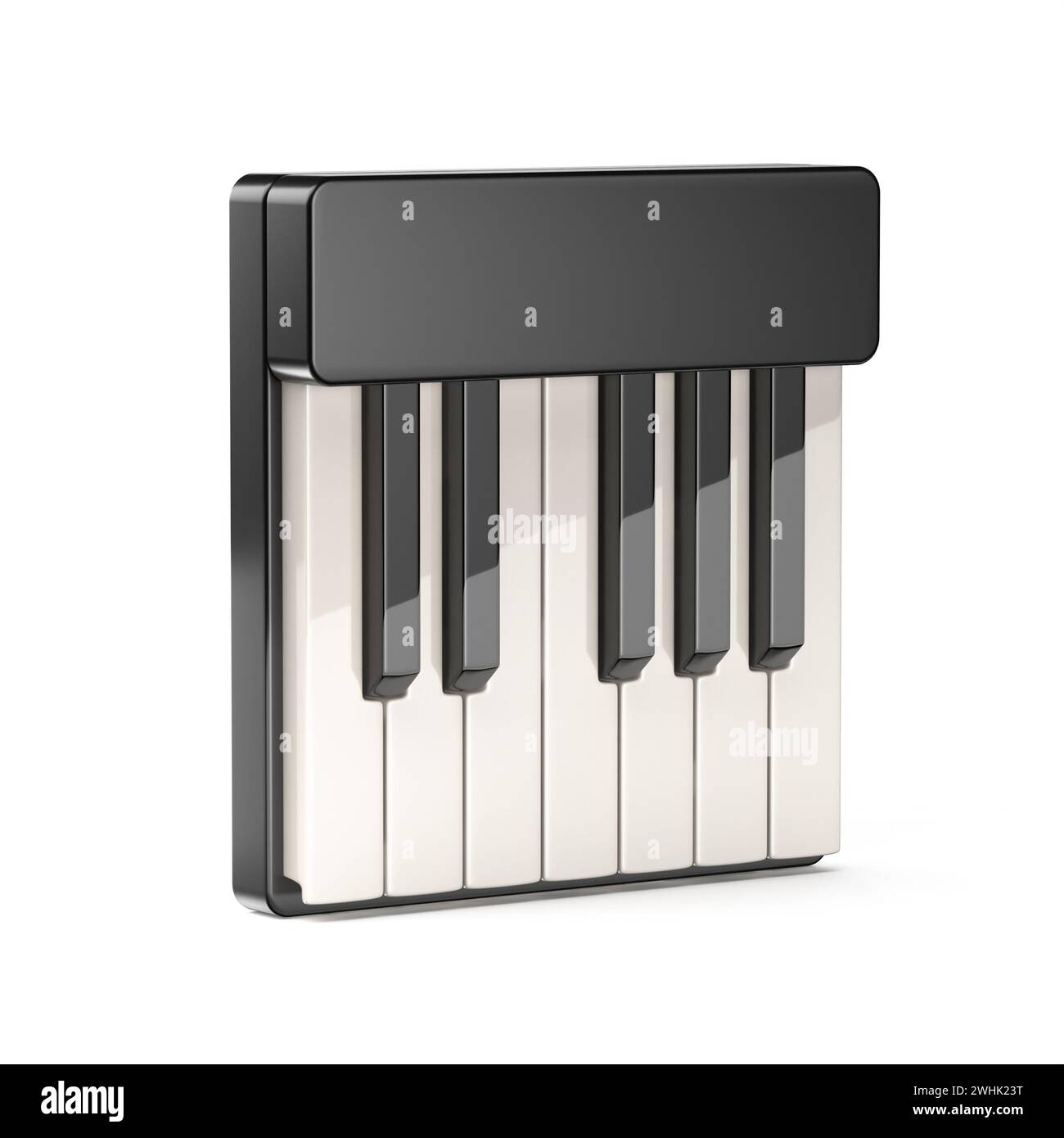 Piano tastiera One Octave 3D. Foto Stock