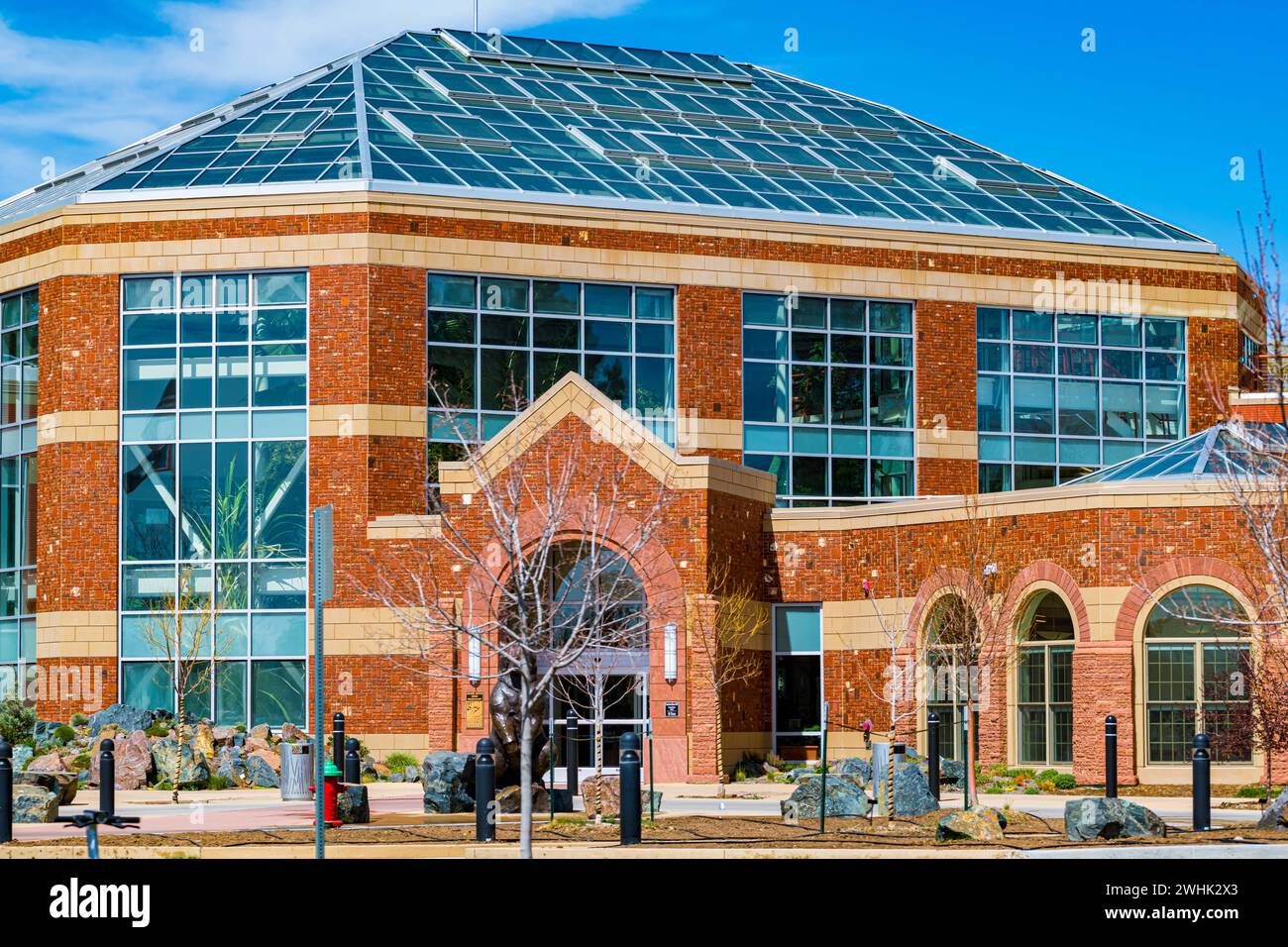 Un parco serra senza scopo di lucro riscaldato a energia solare a Cheyenne, Wyoming Foto Stock