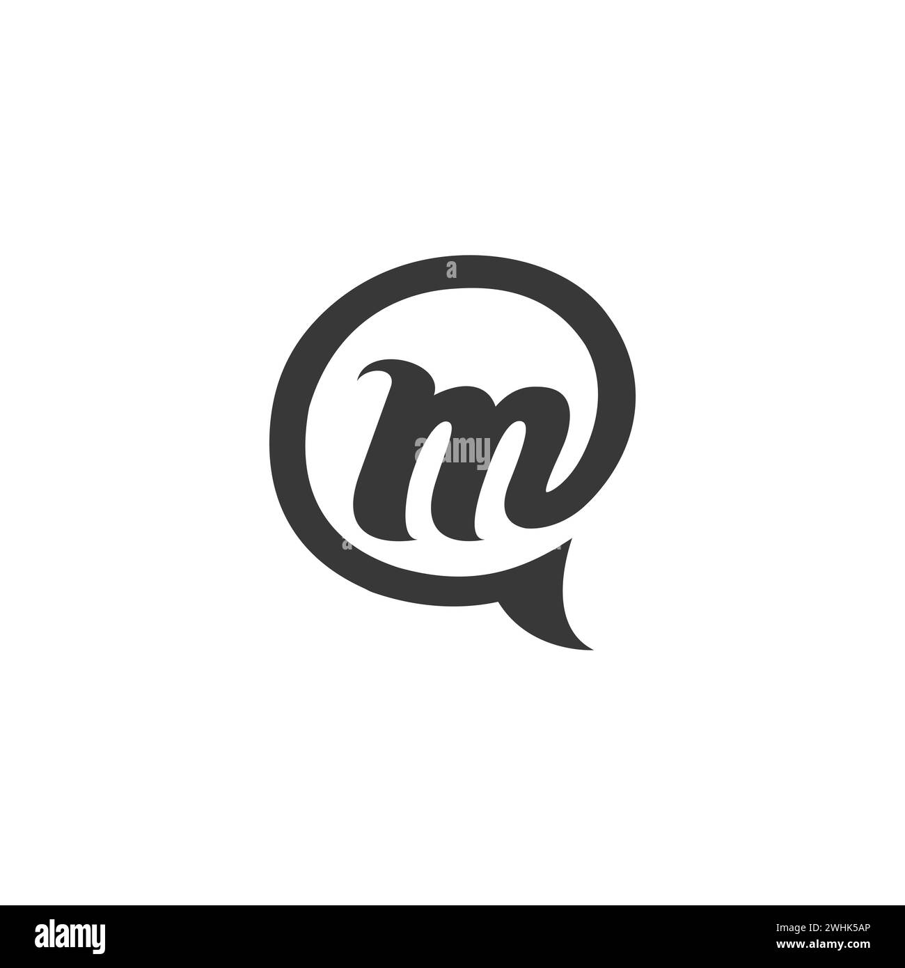 Iniziali alfabetiche logo AM, ma, M e A. Illustrazione Vettoriale