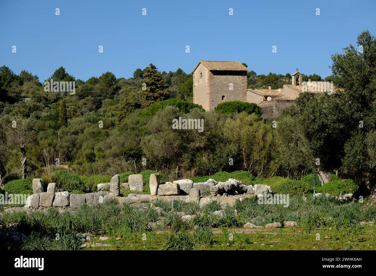 Santuario talayotico de Son Mas Foto Stock