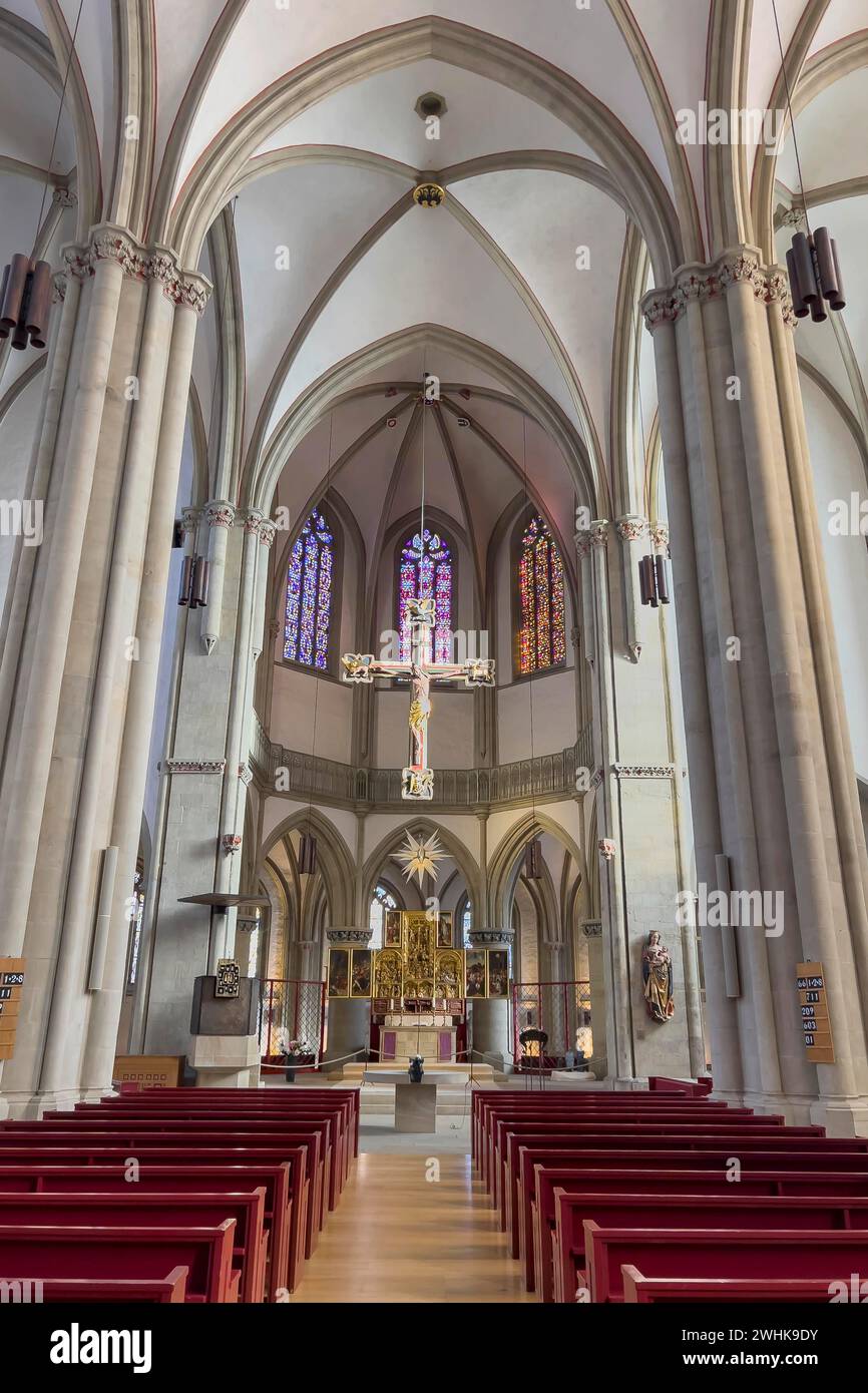 St Chiesa di Maria, chiesa, interni, vista interna, religione, Torre cristiana, edificio, architettura, chiesa parrocchiale, bassa Sassonia, storico Foto Stock