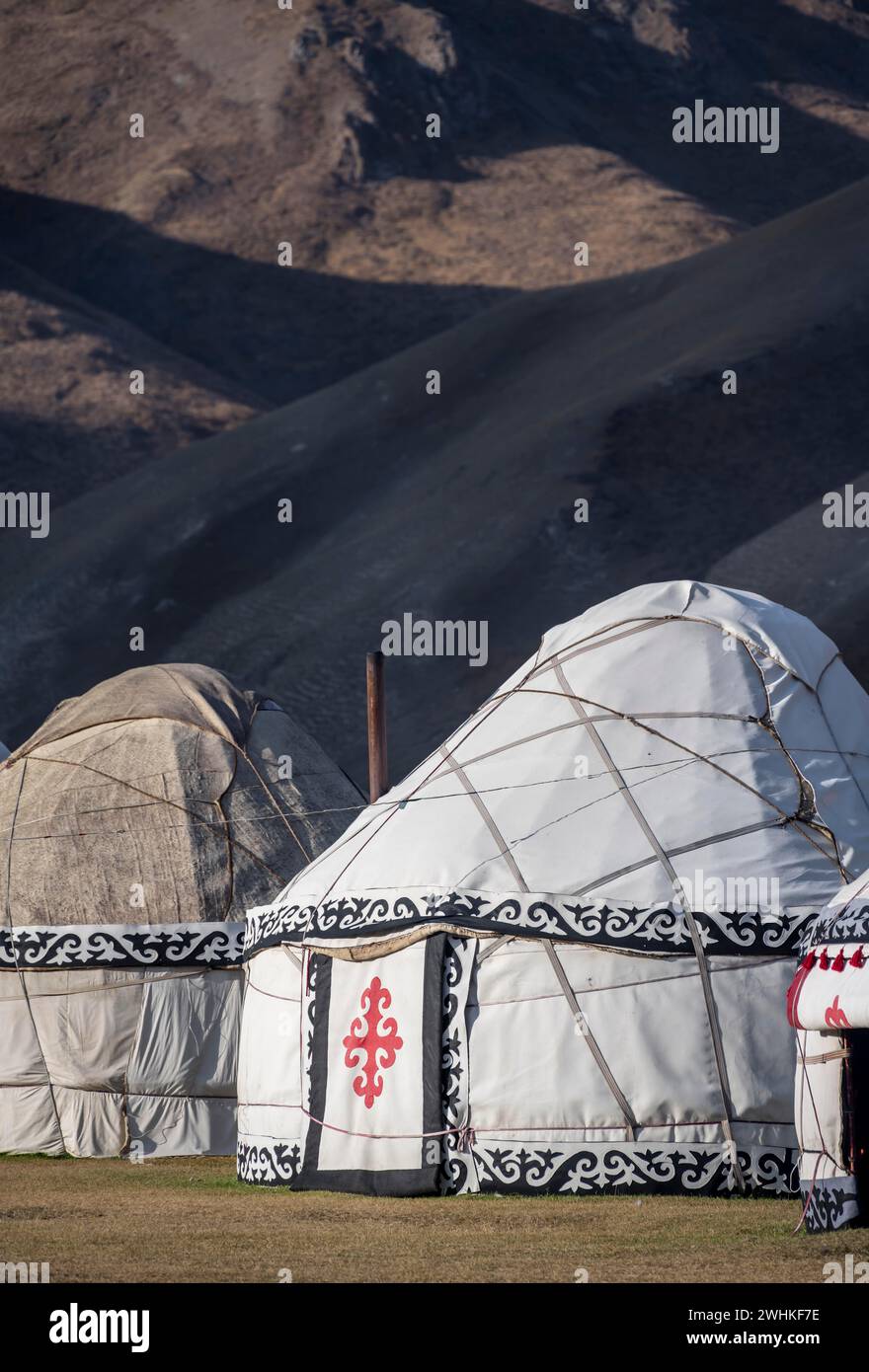Yurta tradizionale, Kirghizistan Foto Stock