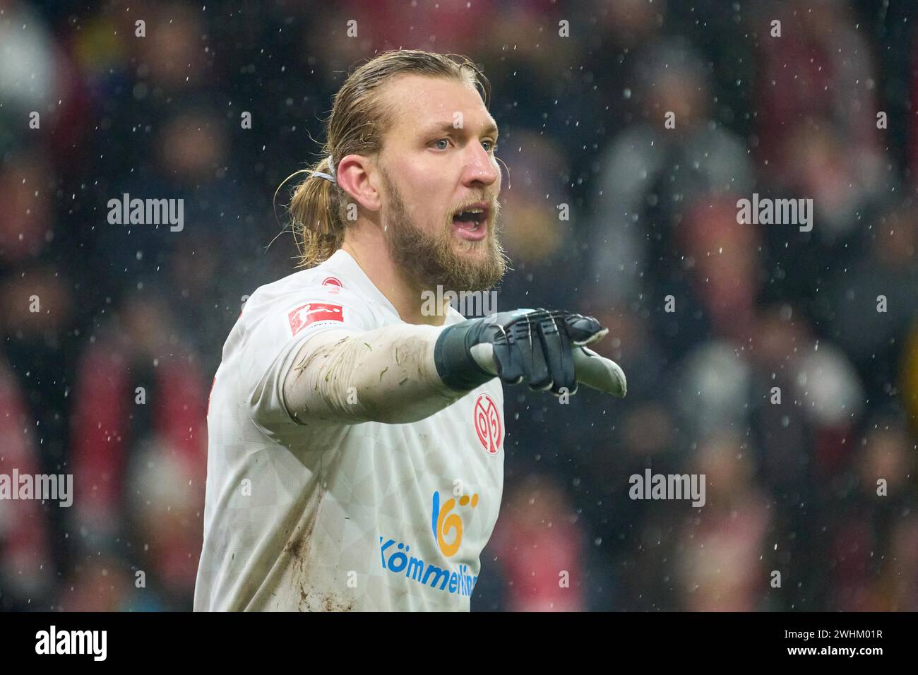 Partita di recupero della Bundesliga Mainz 05-Union Berlin alla MEWA Arena di Magonza. Il portiere del Mainz Robin Zentner. Magonza, Renania-Palatinato Foto Stock
