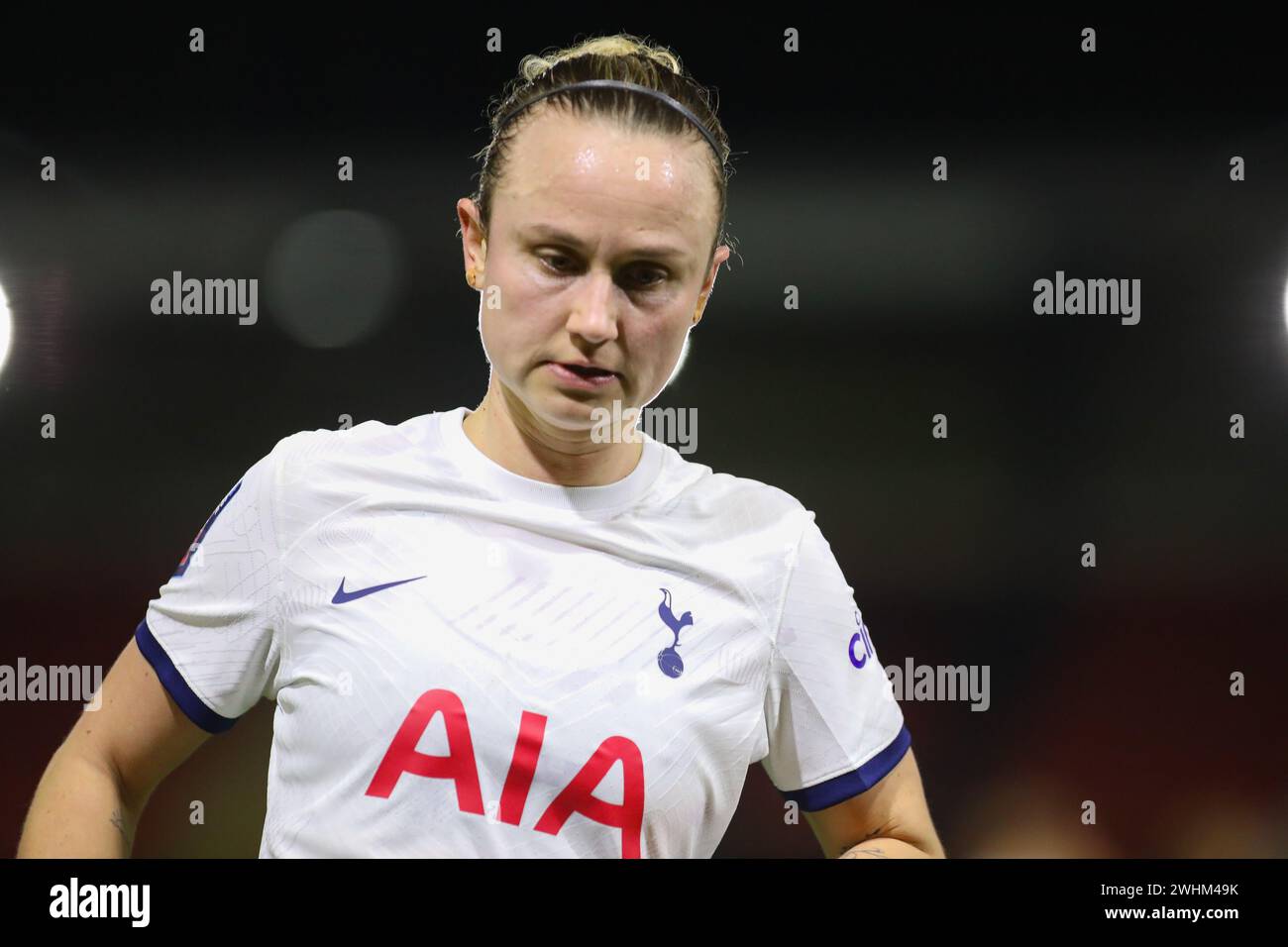 Londra, Inghilterra. 10 febbraio 2024. Martha Thomas del Tottenham Hotspur in azione durante la partita di fa Cup femminile tra il Tottenham Hotspur e il Charlton Athletic a Brisbane Road. Crediti: Alexander Canillas/Alamy Live News Foto Stock