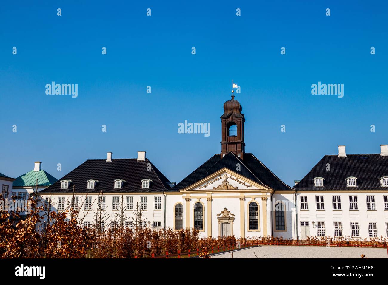 Palazzo di Fredensborg in Danimarca. Residenza primaverile e autunnale della famiglia reale danese Foto Stock