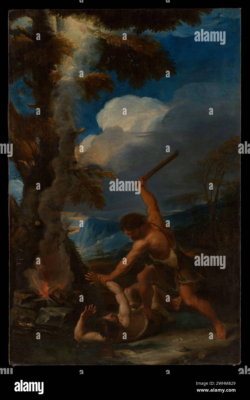 Caino Slaying Abel Pier Francesco Mola CA. 1650-52 Foto Stock