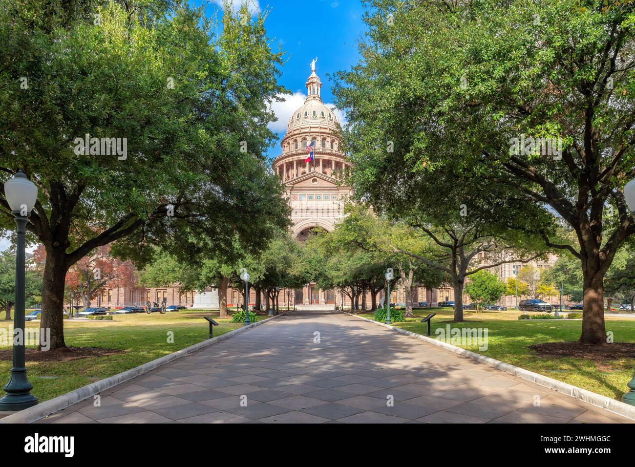 Il palazzo del governo dello stato del Texas ad Austin, Texas, Stati Uniti. Foto Stock