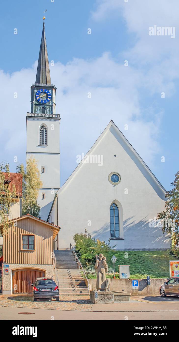 Chiesa riformata di BÃ¼lach, Cantone di Zurigo, Svizzera Foto Stock