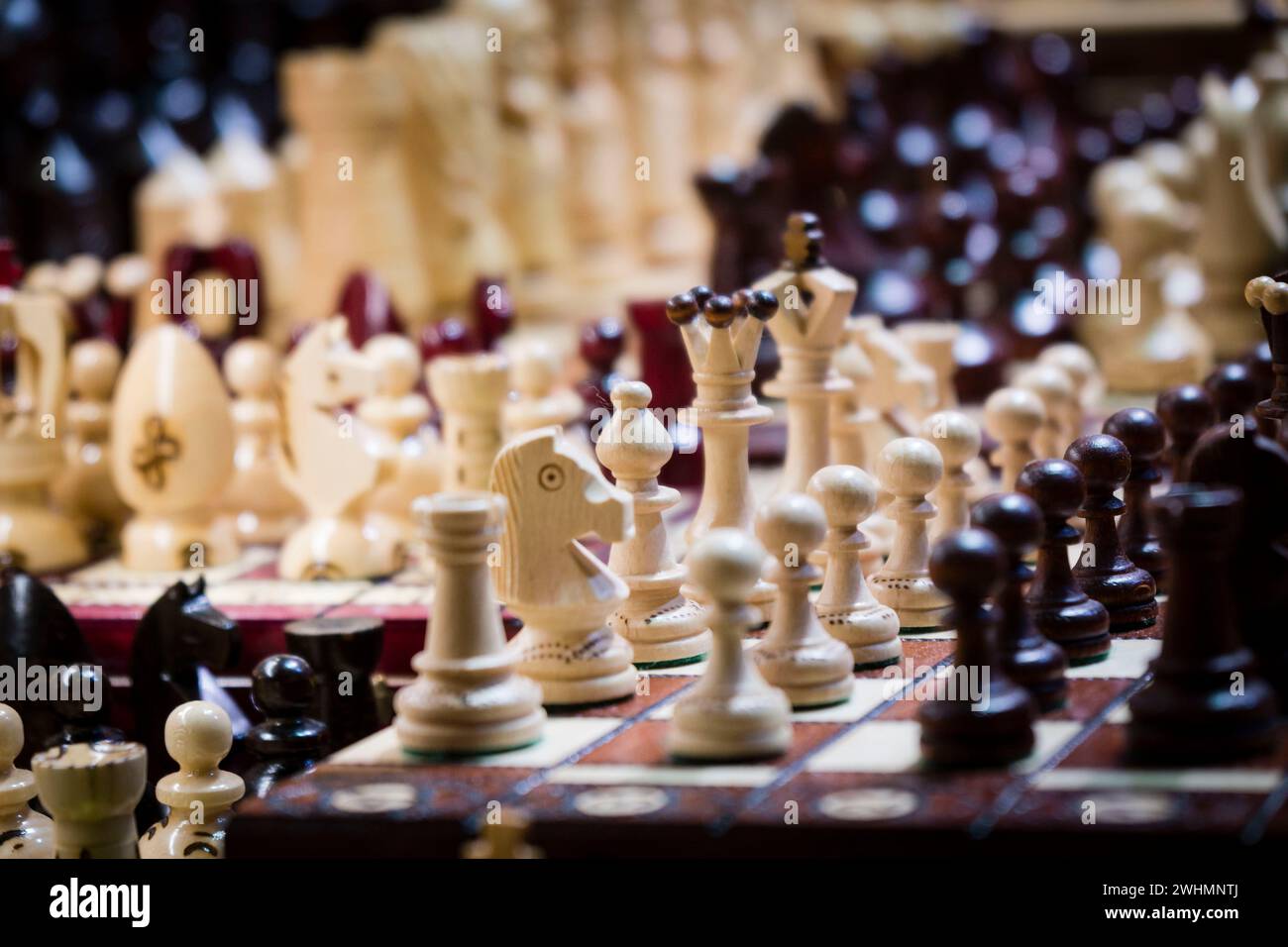 Juegos de ajedrez Foto Stock