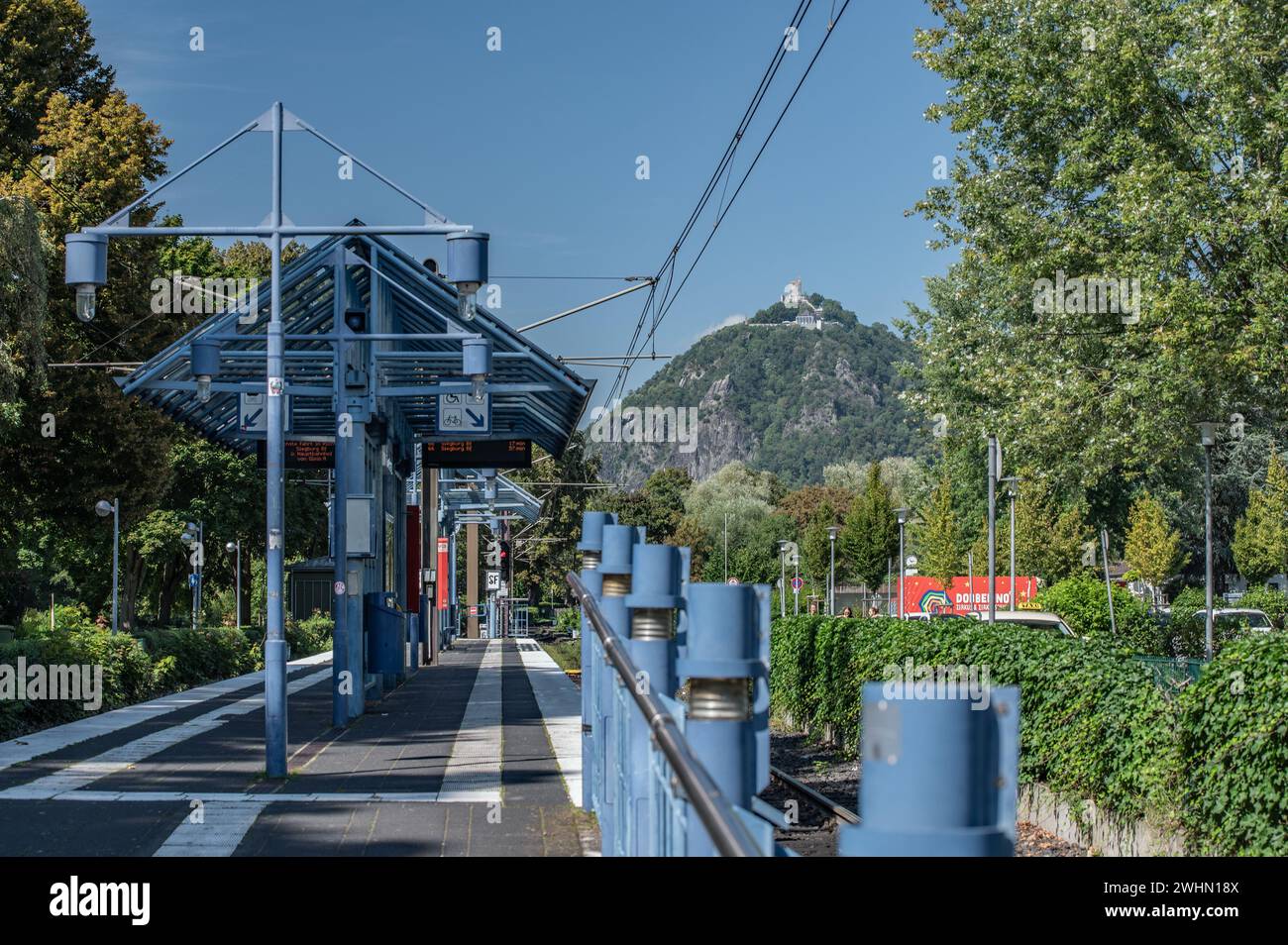 Vista dei Drachenfels Foto Stock