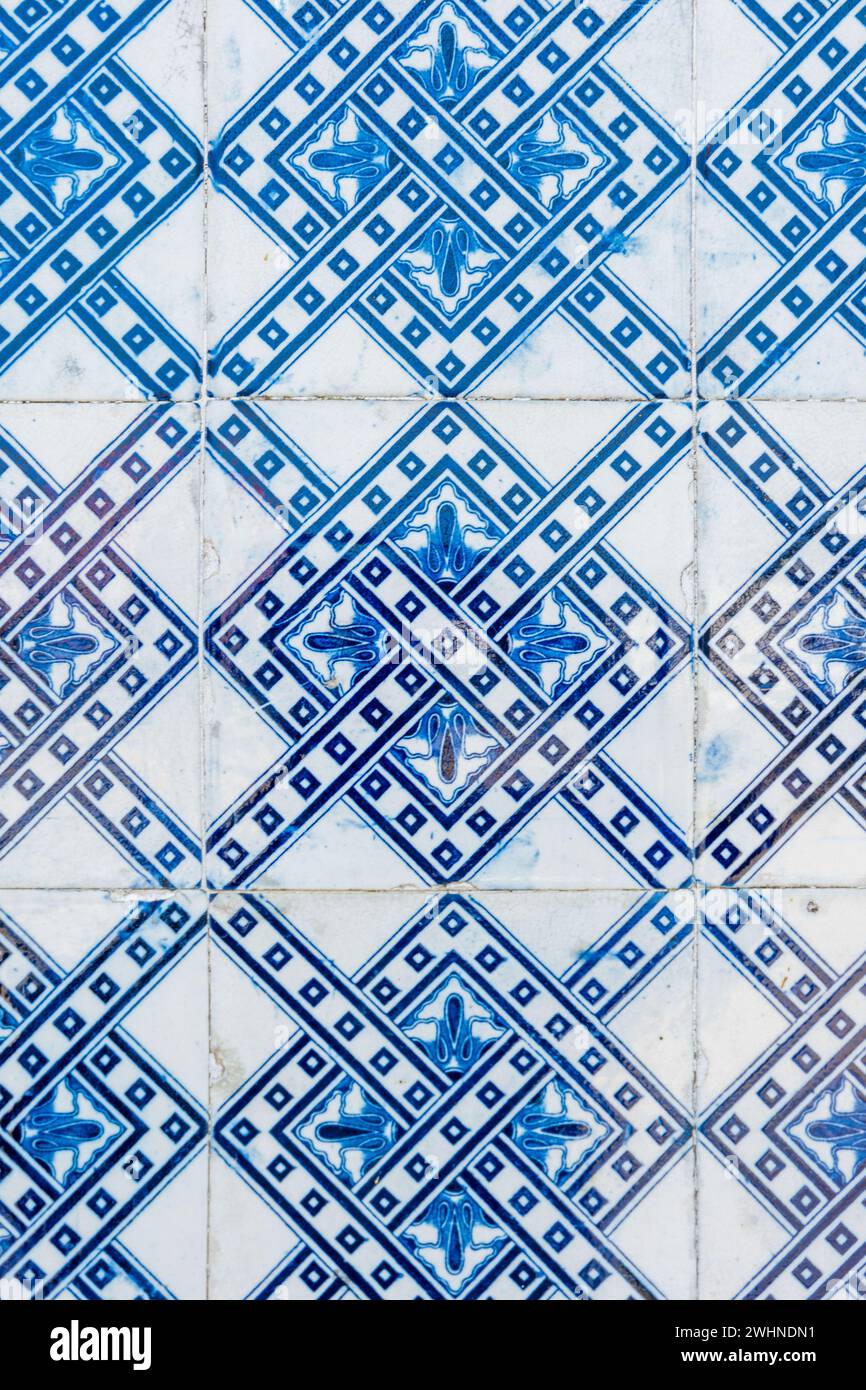 Tradizionale portoghese piastrelle smaltate Foto Stock