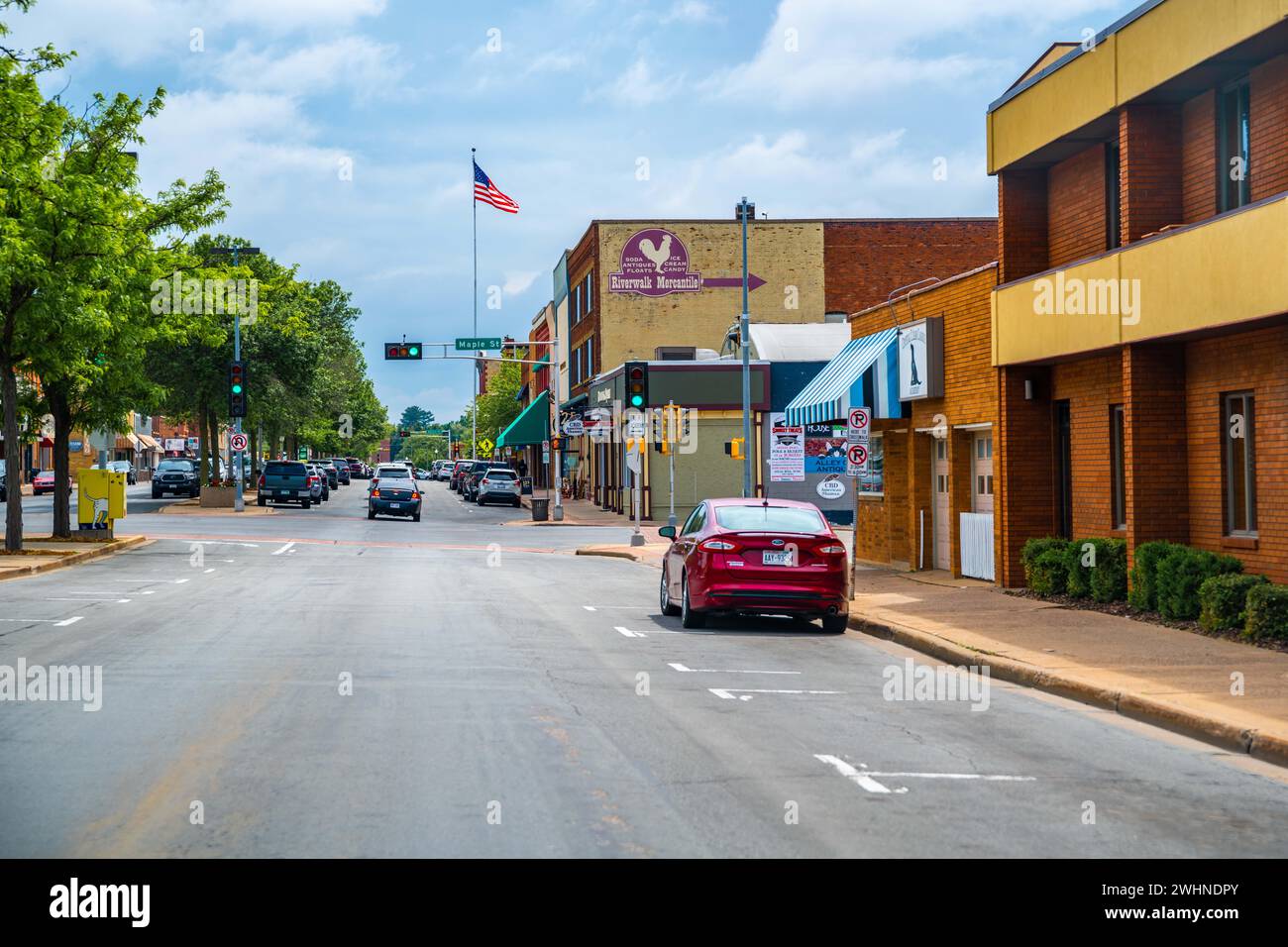 La bellissima città di River Falls, Wisconsin Foto Stock