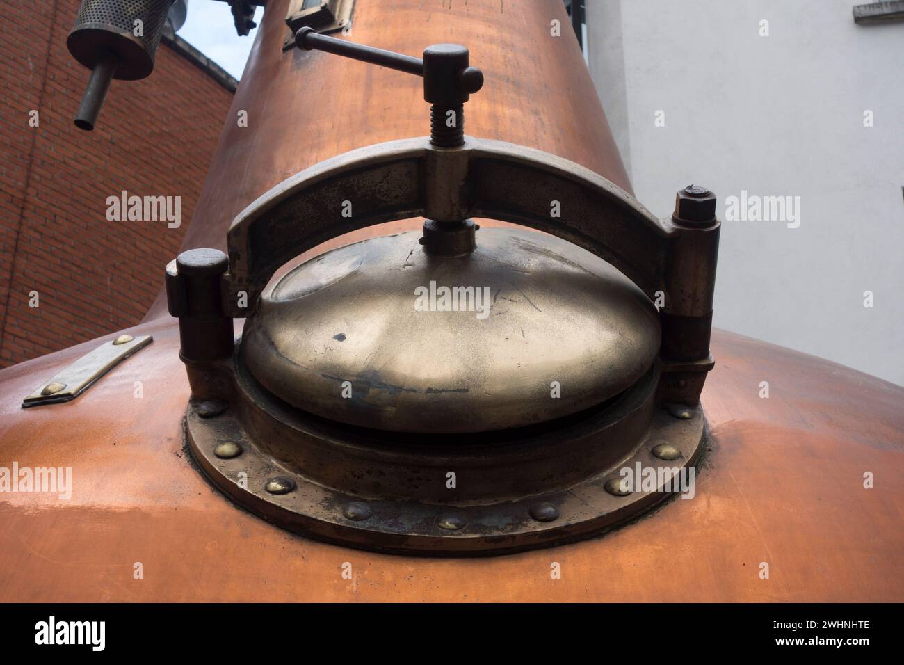Bollitore in una birreria Foto Stock