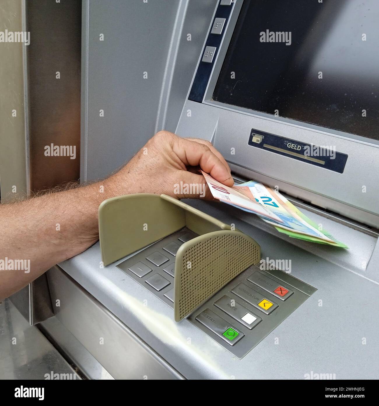 Un bancomat o un bancomat automatizzato Foto Stock