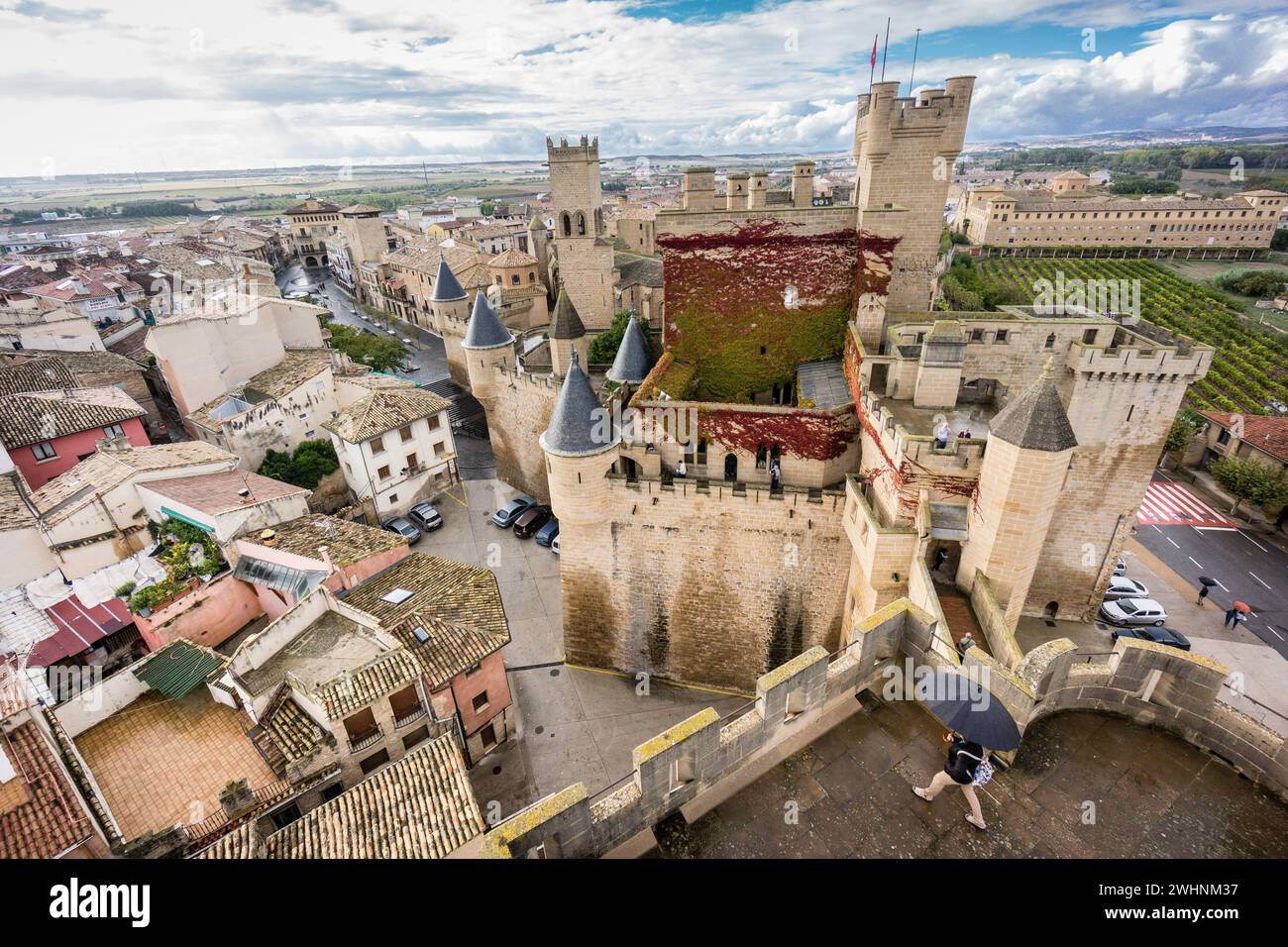 Castillo palacio de Olite Foto Stock