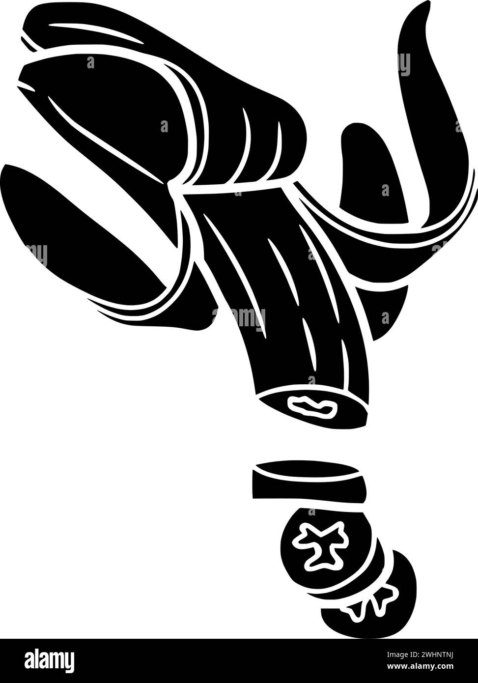 illustrazione della frutta sagoma del cibo logo tropicale icona della banana contorno albero pianta natura giardino maturo verde biologico sano forma naturale fattoria mazzo crescere Illustrazione Vettoriale