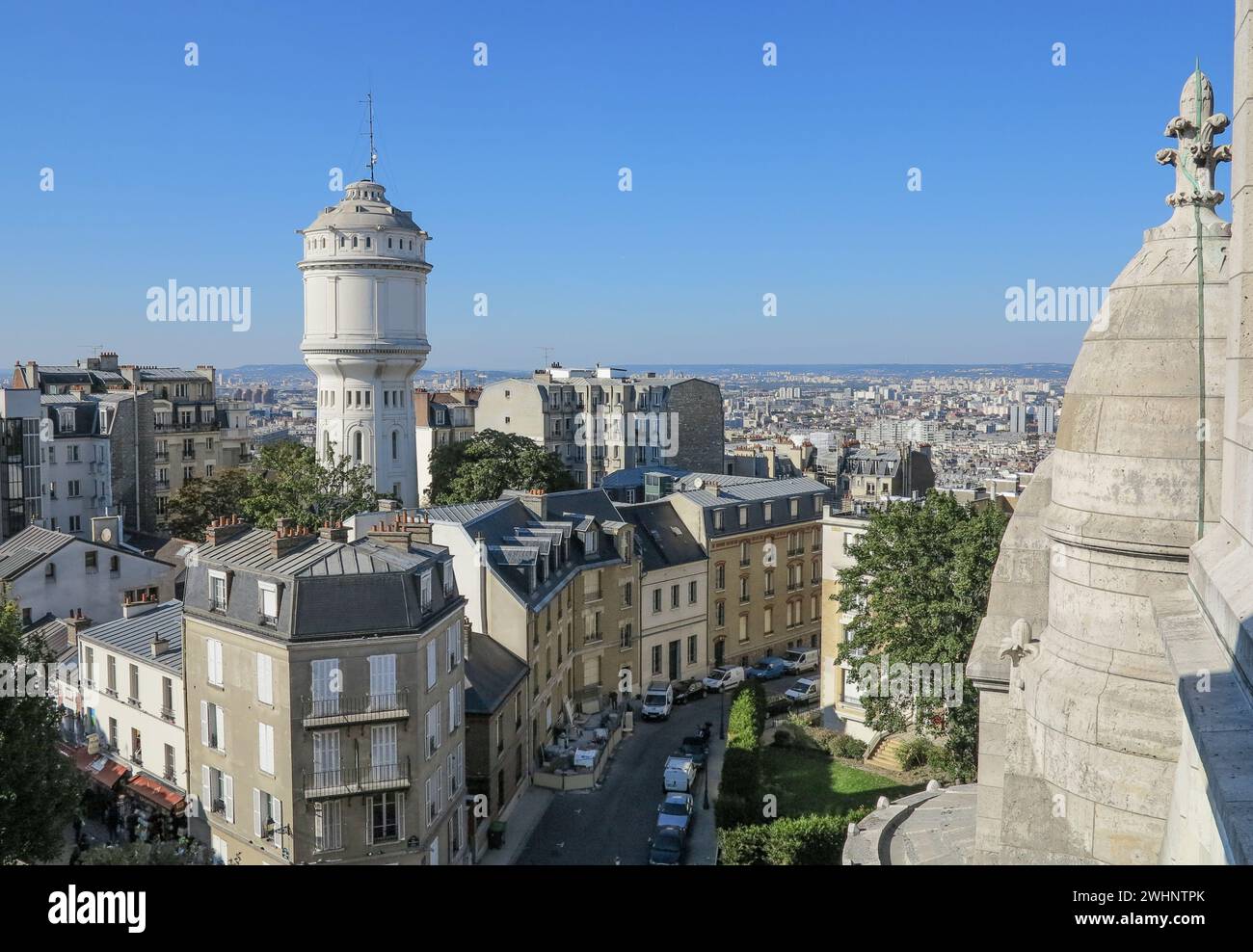 Dettagli dell'architettura del Sacro cuore di Parigi Foto Stock