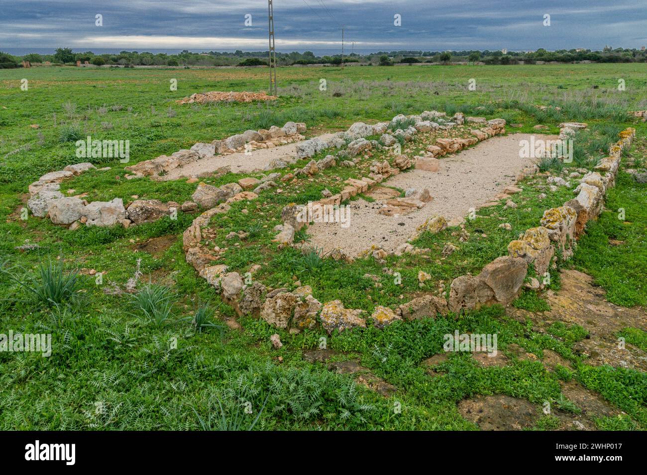 Talaiot techado.Yacimiento arqueologico de Hospitalet Vell. 1000-900 antes de Jesucristo. Maiorca Foto Stock