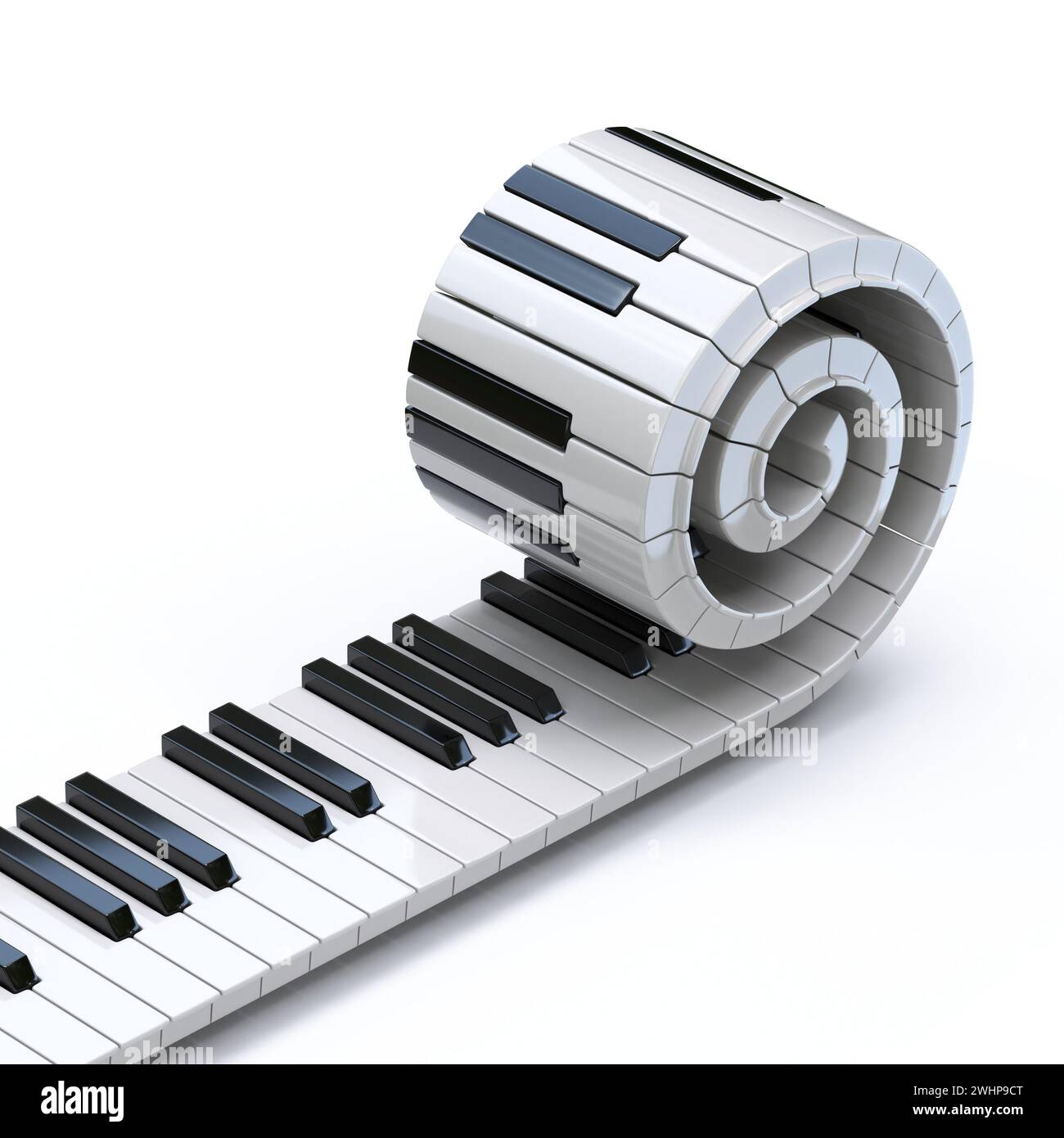 Tastiera a spirale 3D. Foto Stock