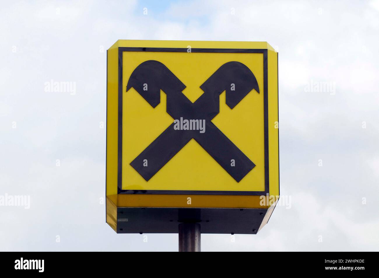 Raiffeisen una banca importante Foto Stock